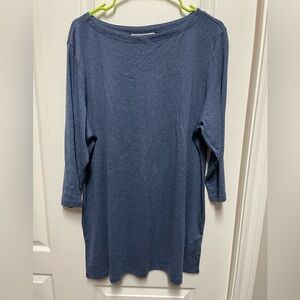 Karen Scott Women's Navy Long Sleeve Top